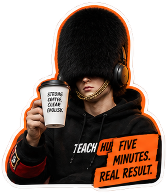 TeachHub Guard mascot — holding a TeachHub coffee cup.
